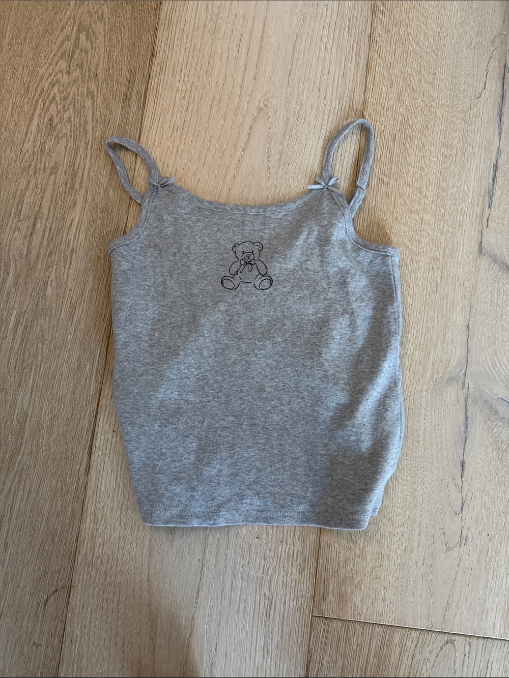Target Gray Girls' Tank Top with Teddy Graphic